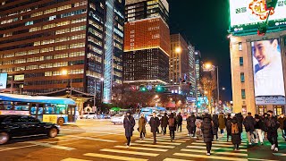 [4K HDR] 서울 극강 한파 종로거리에서 서울역 까지 랜선여행 | 퇴근길 종로 직장인분들 강추위에 분주한 발걸음 | 서울거리 Seoul Walk, Trip Korea