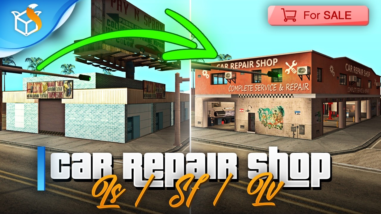 Car Repair Shop - LS/SF/LV | GTA SA MTA Modeling [#36] For SALE - YouTube