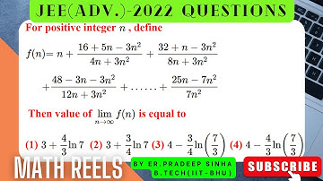 JEE(ADV.)-2022 QUESTION// SERIES // SOLUTION BY Er. PRADEEP SINHA(IIT-BHU)