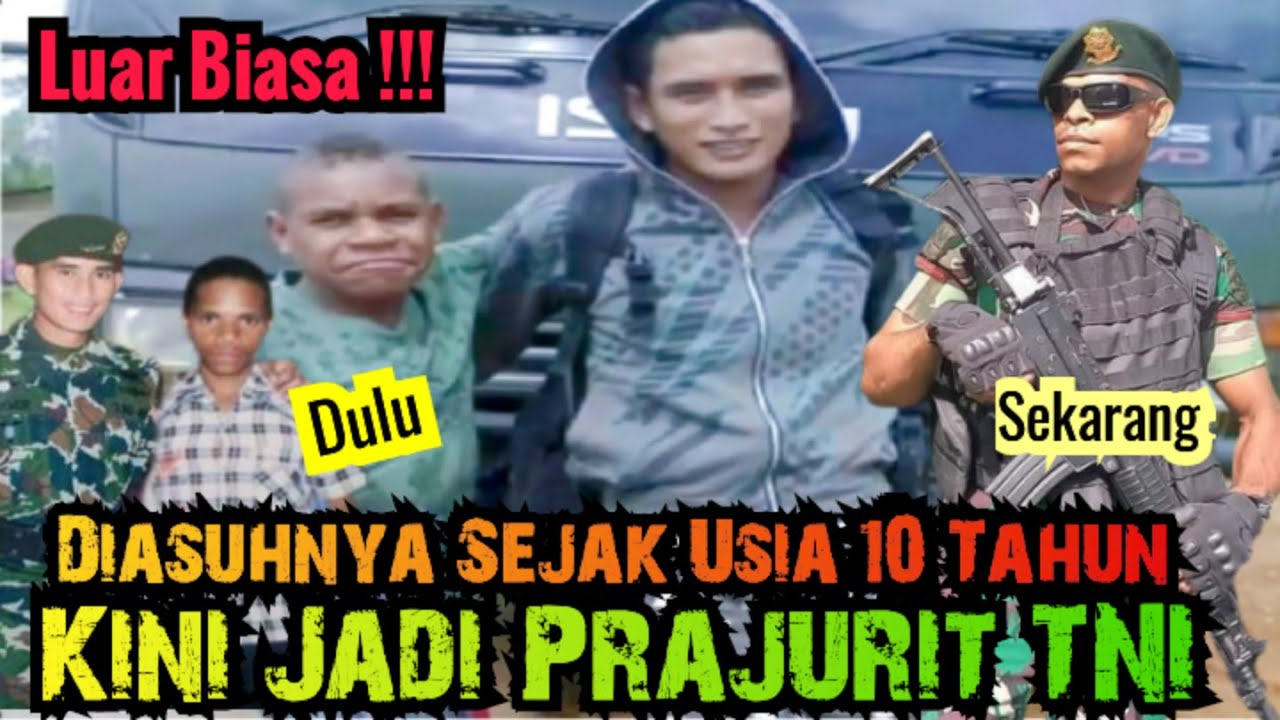 Kisah Anak Papua Diasuh TNI Sejak 10 Tahun Kini Lulus Jadi TNI | Kisah Haru TNI |anak Papua jadi TNI