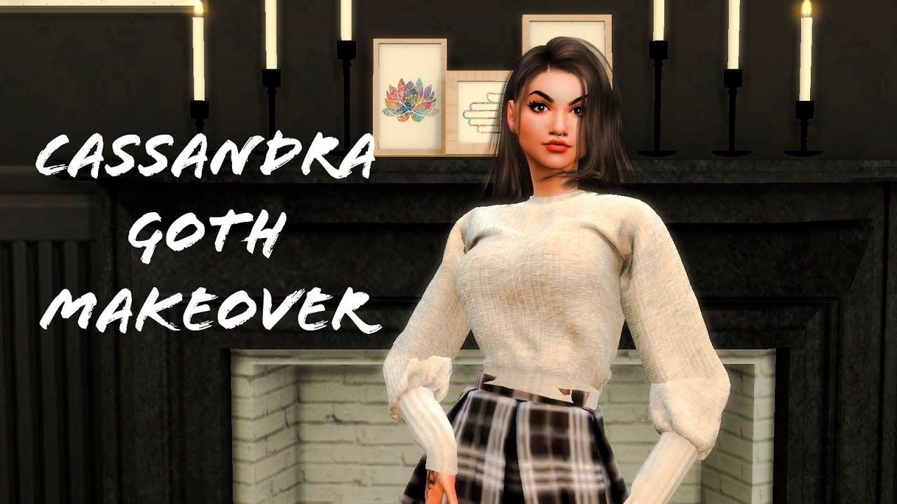 sims 4 Cassandra Goth glow up