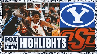 No. 16 Byu Cougars Vs. Oklahoma State Cowboys Highlights Fox College Hoops