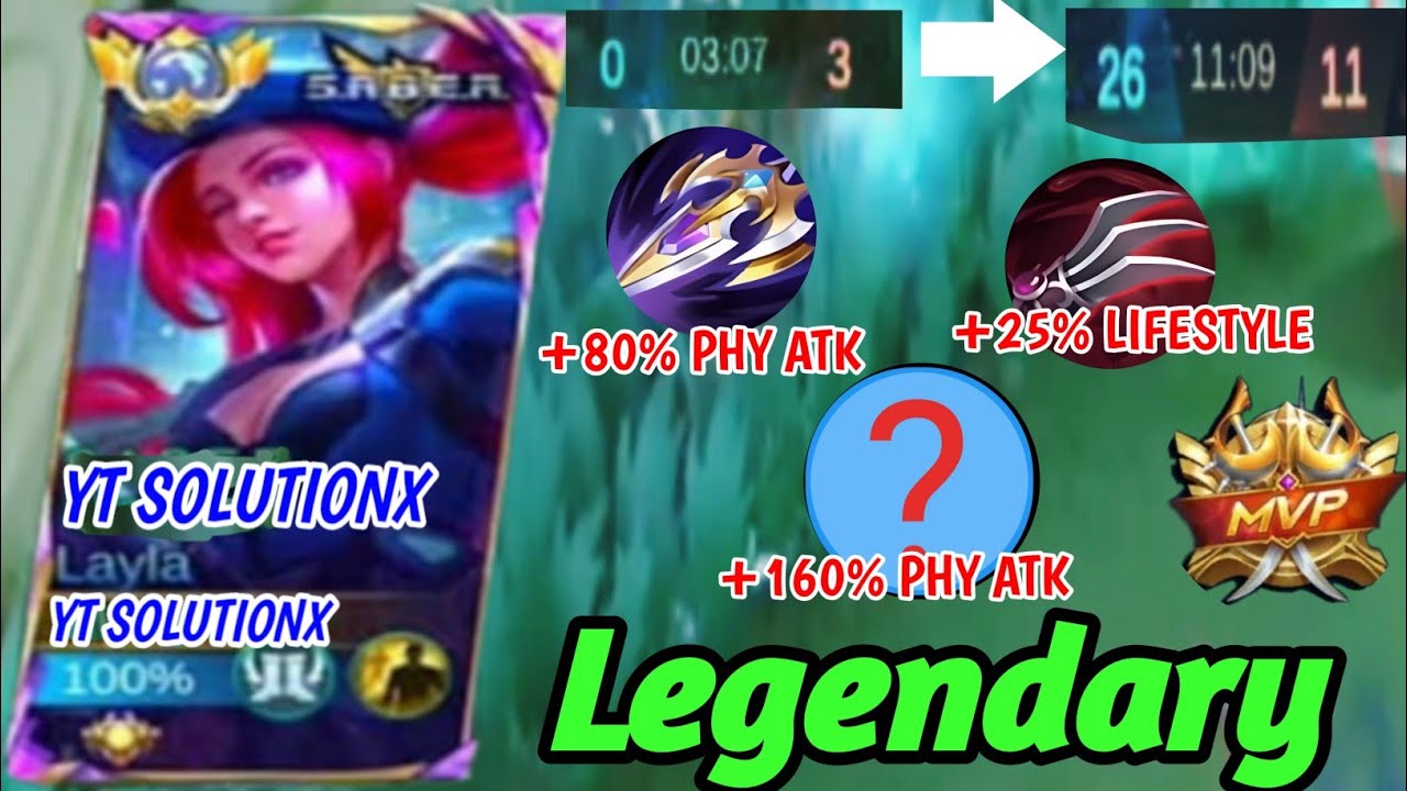 Layla Full Physical Attack speed  AND Emblem  2024