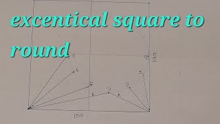 Excentical square to round / layout fabrication #material #pipelining #sheetwork #fabricationshop