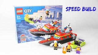 Lego City 60373 Fire Rescue Boat Speed Build