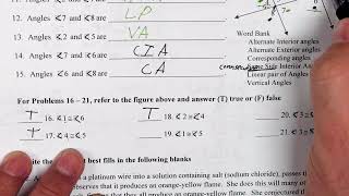 2017U3 #16 21 Identifying Transversal Angle Values