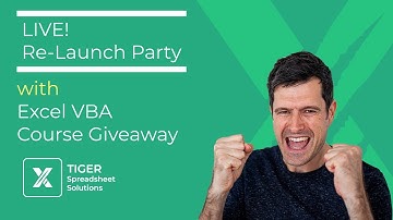 LIVE Re-Launch Party // Excel VBA Course Giveaway