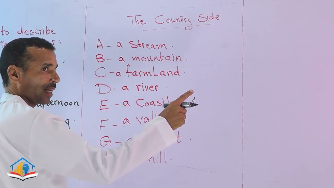 الاستاذ رشاد السميعي_انجليزي-the country side - المنهج اليمني صف ثالث الثانوي مع منصة  يمن اكاديمي