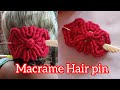 DIY Macrame Hairpin Tutorial | Step by step for beginners | Handmade Boho design | Hair accessories