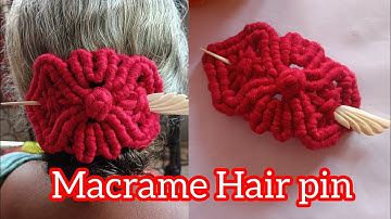 DIY Macrame Hairpin Tutorial | Step by step for beginners | Handmade Boho design | Hair accessories