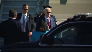 WATCH: President Biden arrives in Seattle on Air Force One