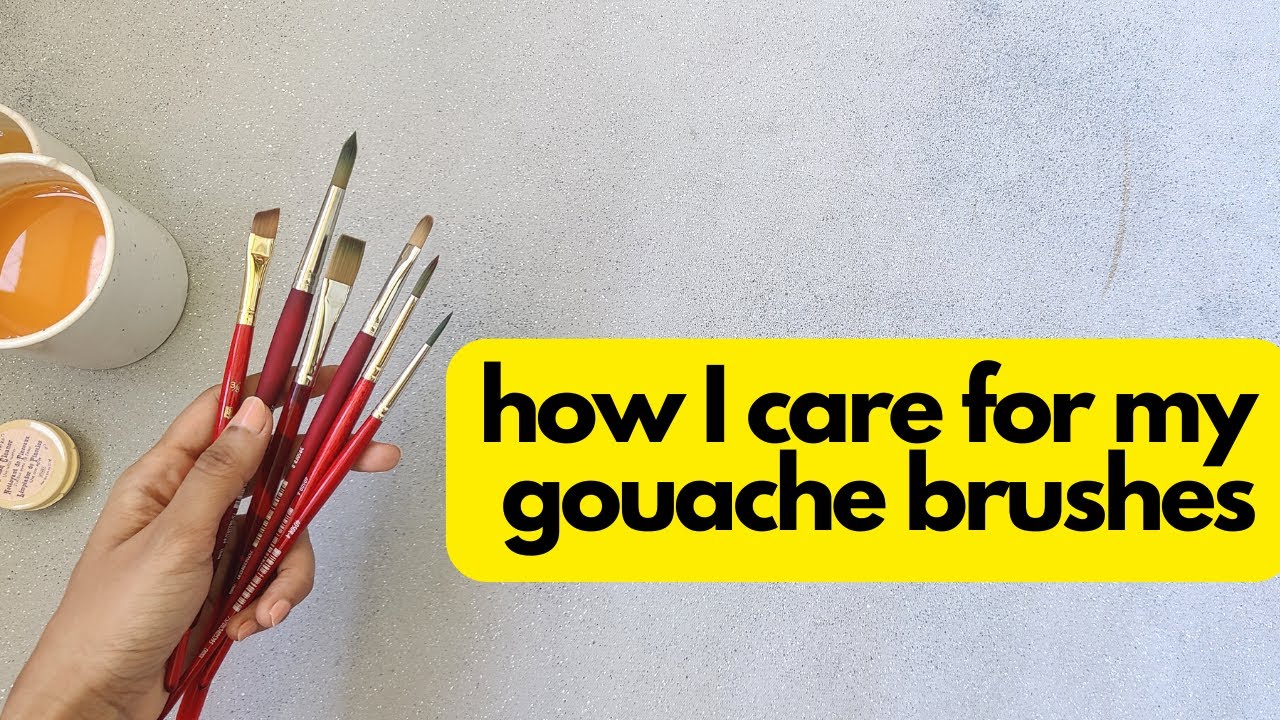 Not sure how to clean and care for your gouache brushes? 🖌 Watch this. 🎨  