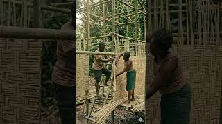 African Couple Builds Amazing Bamboo Picnic Hut #cinematic #skyscraperconstruction #asmr