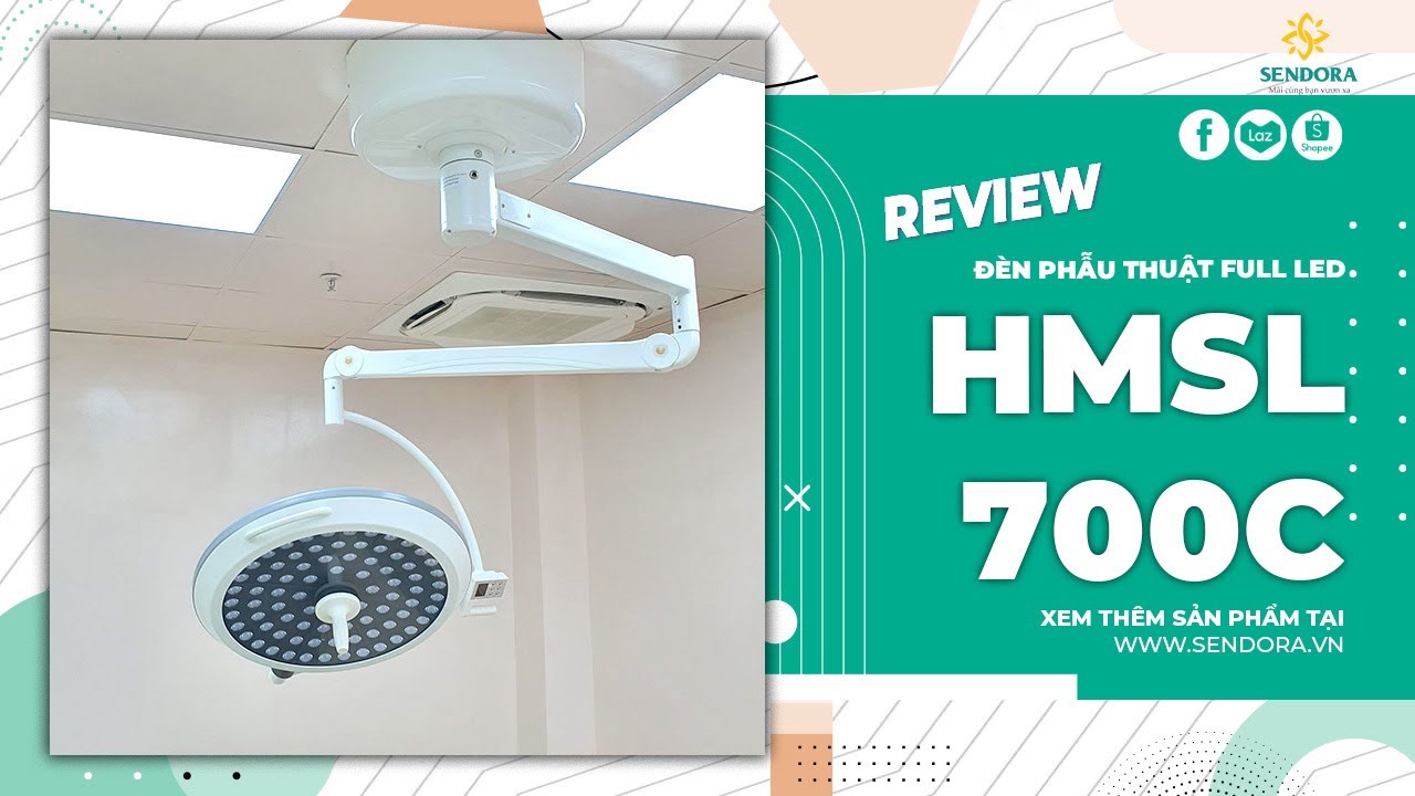 Đèn mổ phẫu thuật Full Led HMSL-700C treo trần dùng trong y tế - YouTube
