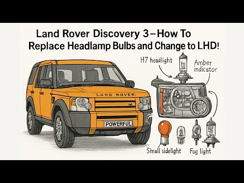 Land Rover Discovery 3 How to replace bulb / change to LHD