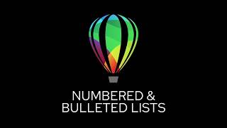 Numbered & Bulleted Lists | Coreldraw For Windows