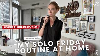 living alone in a 200 sqft studio apartment | my solo friday routine 🩵