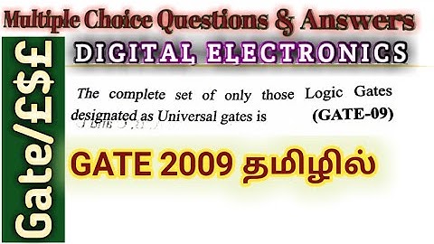 GATE 2009 DIGITAL ELECTRONICS QUESTION AND SOLUTION