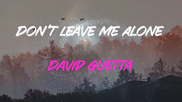 David Guetta - Don't Leave Me Alone (Feat. Anne-Marie) Lyrics | Don't You Ever Leave Me, Don't Leav