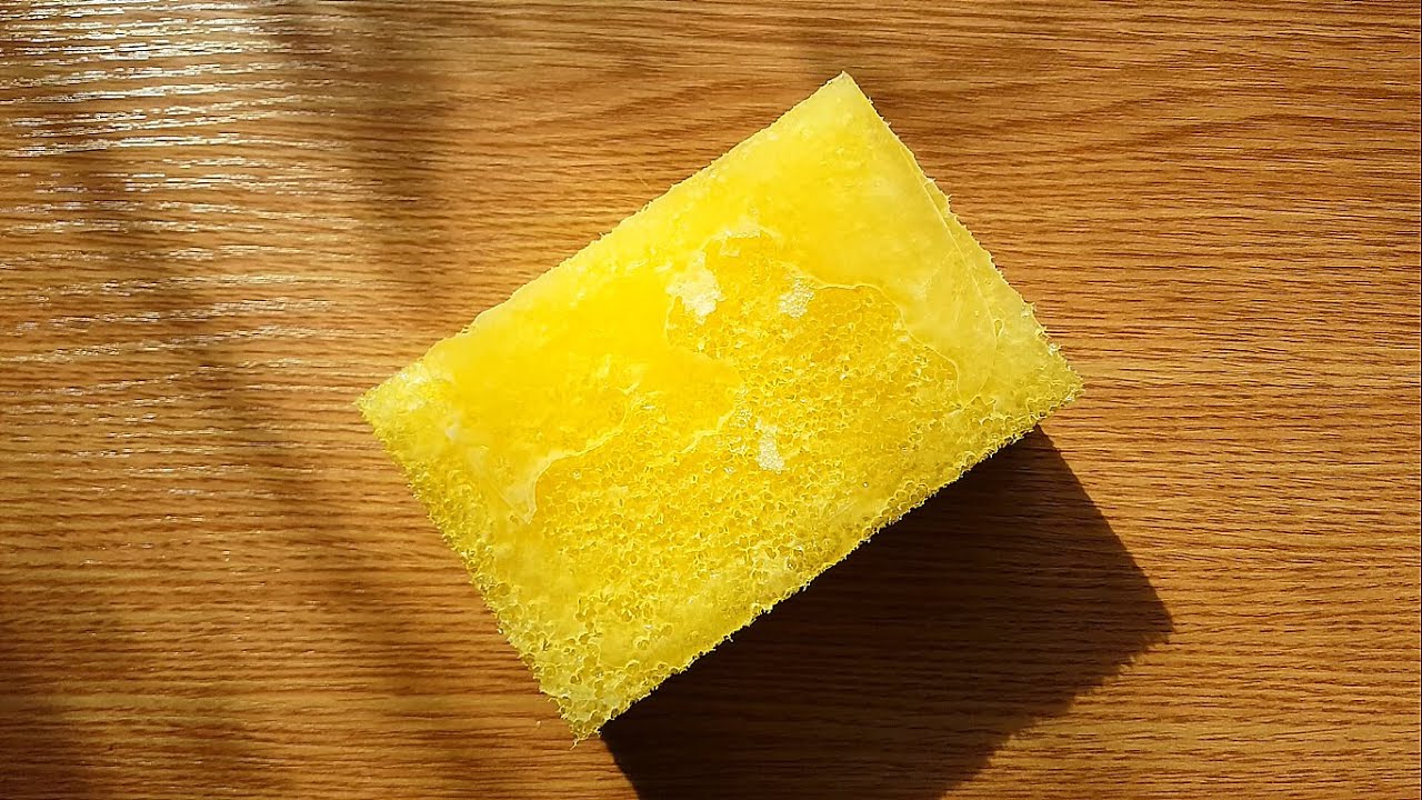 Frozen plastic sponge squeezing & ripping |WATCH IN HD| ig @asmr_by_ann