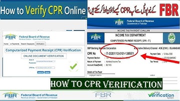 How to Get CPR Number From IRIS 2.0 | Download Payment Verification Receipt from FBR with PSID