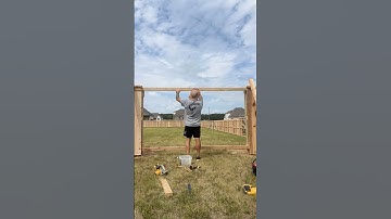 How to build a double gate for a fence #fenceconstruction #fencebuilding #fencebuilding