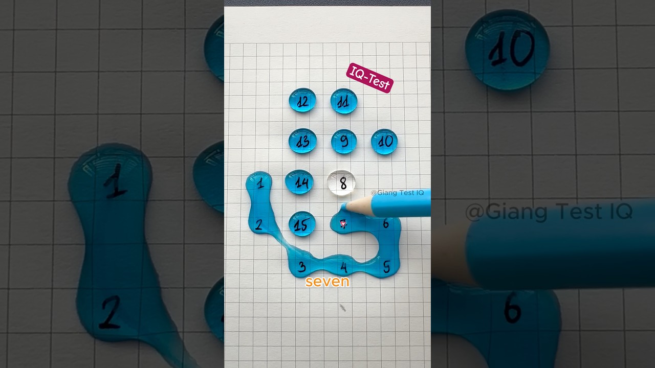 IQ Puzzle nối số – Thử tài bạn! 🤔#drawing #maths #iqtest #quiz #line #games#funny #shorts