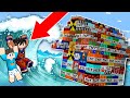 CASA DE TNTS CONTRA TSUNAMI NO MINECRAFT! (SOBREVIVEMOS?)