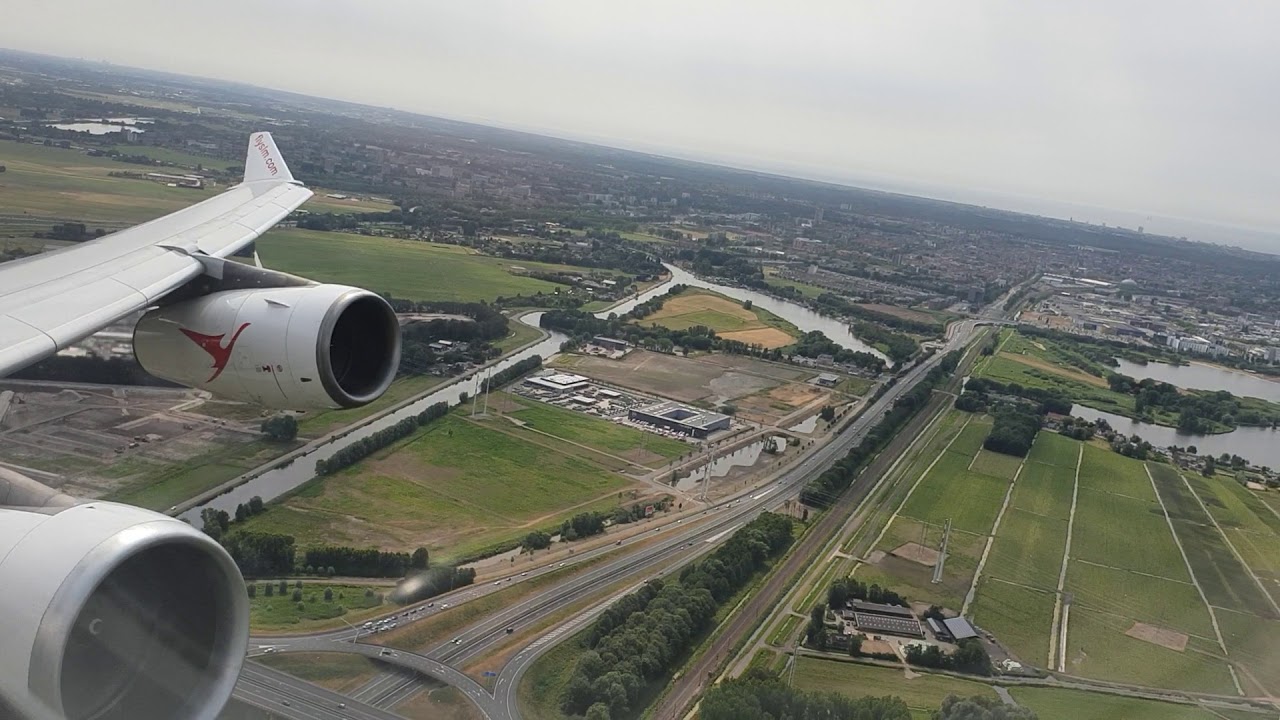 Surinam Airways A340-300 take off Amsterdam Schiphol