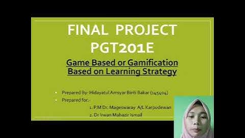 Presentation Final Project PGT201E/3