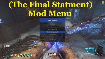 Black Ops 3 Zombies (The Final Statement) Mod Menu Showing Some Features
