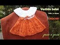 Como tejer VESTIDO BEBE RECIEN NACIDA CROCHET - How to CROCHET BABY NEWBORN DRESS step by step