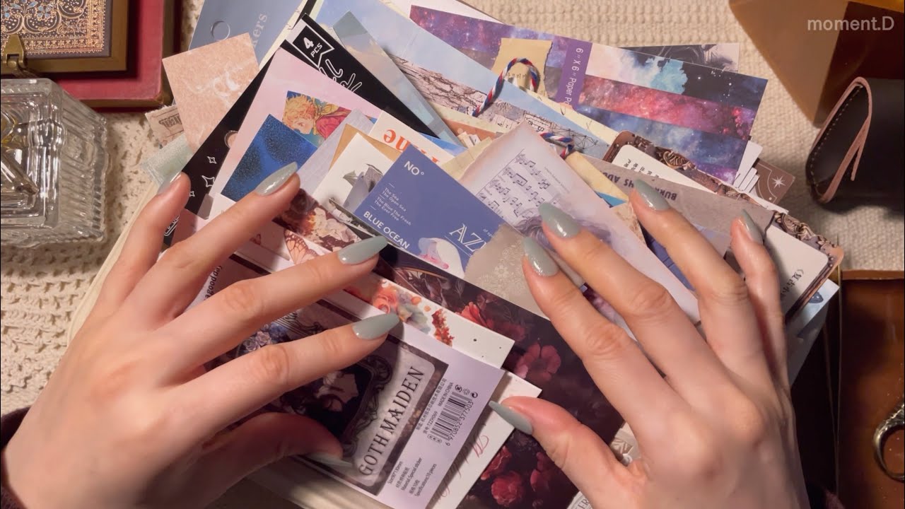 ASMR 쓸모없는 건 없어요..! 알뜰살뜰 자투리 다꾸♻️ Art Journaling #scrapbooking #papertherapy #コラージュ #collage 다꾸