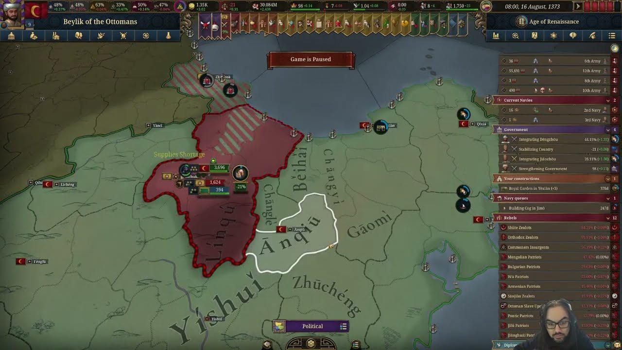 Eu5 Ottomans Migrate To China Ironman Part 4 : Chinese War for Supremacy as Ottomans