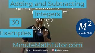 Adding and Subtracting Integers | 30 Examples