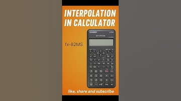 interpolation in calculator | fx-82MS | SMART STUDY ZONE 📚