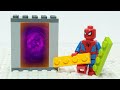 Lego Spiderman Brick Building a Tele Portal Stop Motion Animation