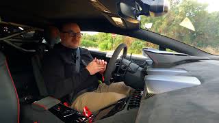 Driving the Lamborghini Huracán Sterrato on an off-road track