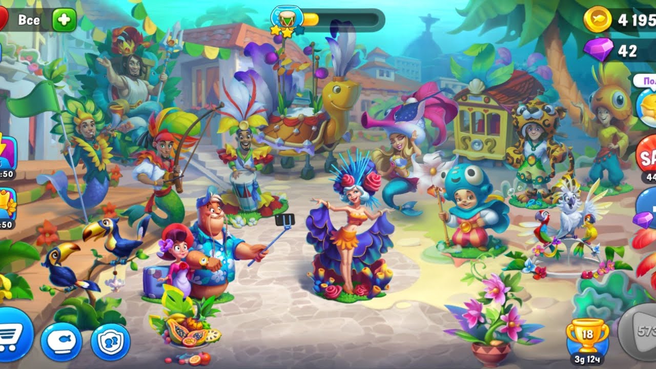 Fishdom : Brazilian Carnival Aquarium - Thematic Decorations