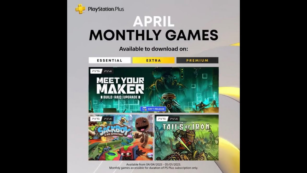 PlayStation Plus April Monthly Games