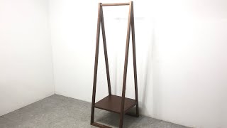 □ 無印良品 MUJI コートハンガー ハンガーラック 木製 ウォールナット