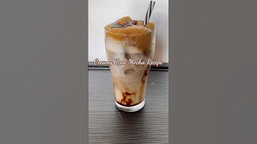 Creamy Chocolate Iced Mocha at Home ☕🍫 #Coffee #shorts