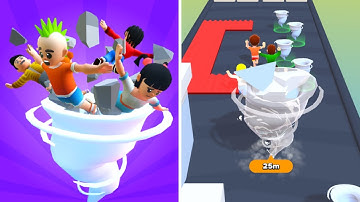 Tornado Runner 3D 🍃🌪🏢 Gameplay iOS