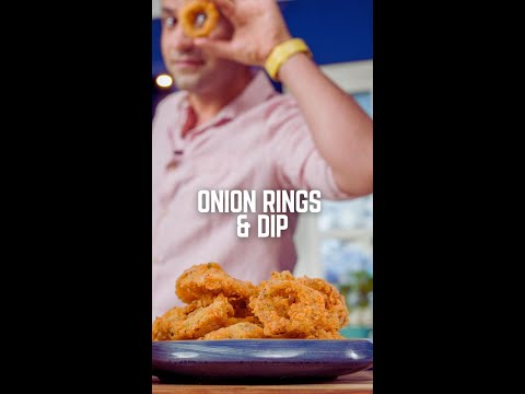 Crispy Onion Rings & Dip Recipe Coming Out Tomorrow | Kunal Kapur Recipes #Shorts #YTShorts #Snacks