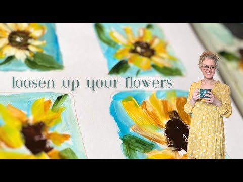 Abstract Sunflower Painting