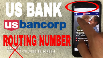 ✅  US Bank ABA Routing Number - Where Is It?  🔴