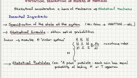 Week 4-1 Statistical Description of Systems of Particles