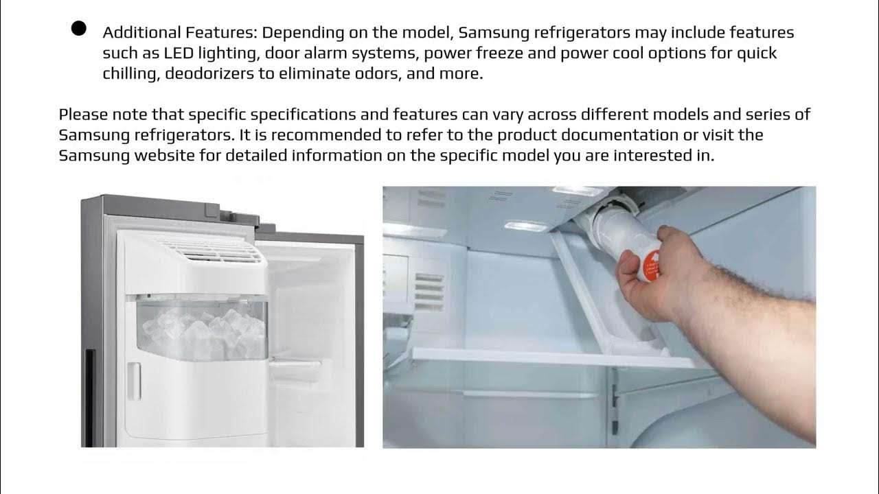 Samsung Refrigerator User Manual and FAQs - YouTube