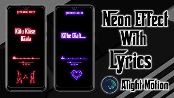 Neon Effect With Lyrics - Glow Animation Tutorial - Alight Motion Text Effect Tutorial - PRS Editing