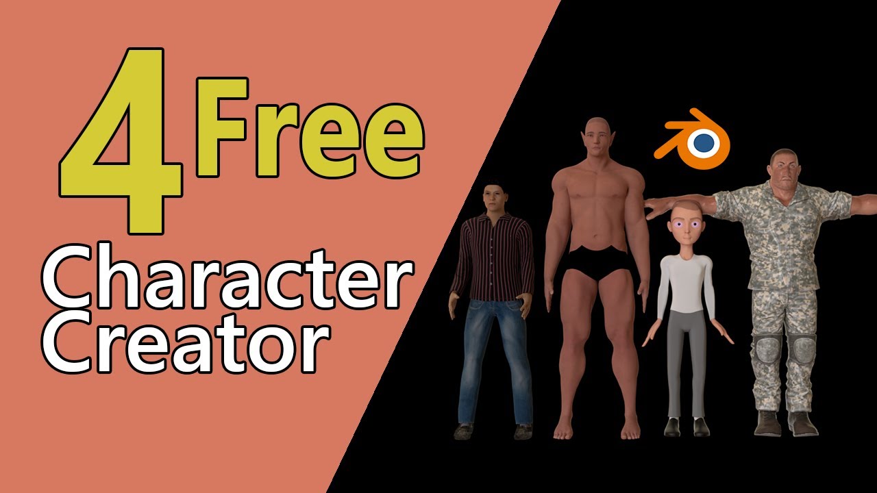 4 free character creator for blender character modeling rigging